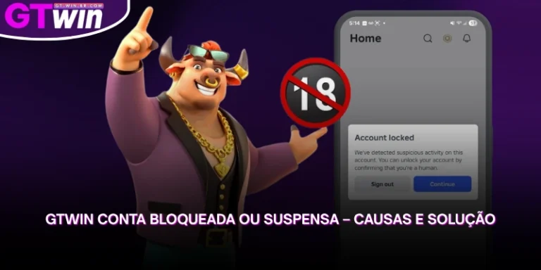 gtwin conta bloqueada ou suspensa