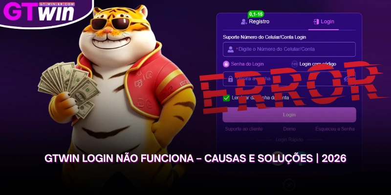 gtwin login não funciona